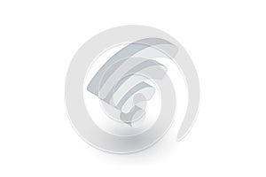 Wi-fi signal isometric flat icon. 3d vector