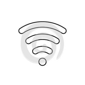 Wi fi signal line outline icon photo