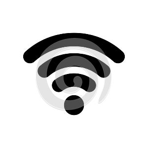 WI-FI signal symbol. Black WIFI icon in flat style. Communication symbol.