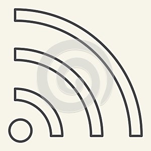 Wi-fi signal thin line icon. Internet vector illustration isolated on white. Wireless network outline style design