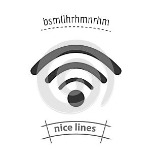 Wi-fi simple icon. wi-fi isolated icon