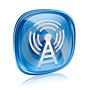 WI-FI tower icon blue