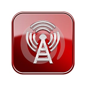 WI-FI tower icon glossy