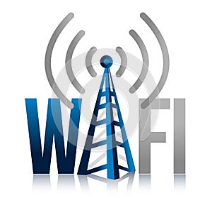 Wi fi Tower illustration design sign