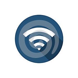Wi-fi, vector icon in new flat style, with long shadow, vector