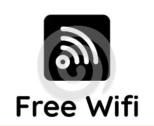 Wi-Fi wireless internet network connection icon black.