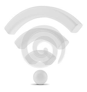 Wi Fi Wireless Network Symbol, 3d rendering