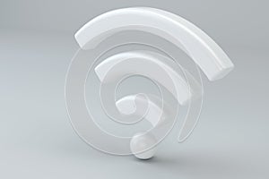 Wi Fi Wireless Network Symbol, 3d rendering