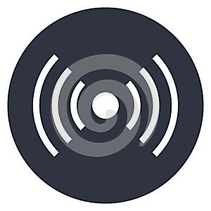 Wi-Fi wireless signal icon, radio waves symbol, modern minimal flat design style. Vector illustration