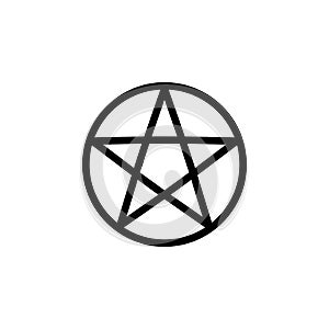 Wicca Pentagram sign icon. Element of religion sign icon for mobile concept and web apps. Detailed Wicca Pentagram icon can be use