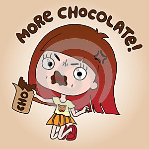 Wicked girl loves chocolate