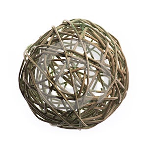 Wicker ball of willow branches