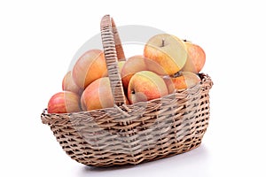 Wicker basket with apple