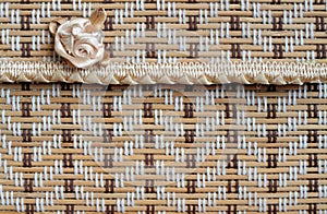 Wicker basket, close-up, decorative art surface details