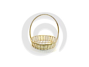 Wicker basket isolated on white background
