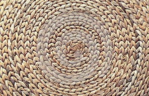 Wicker basket of reed rod. Background from wicker basket photo