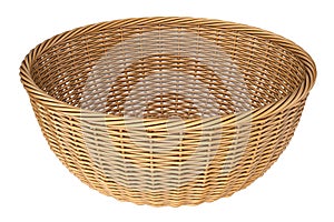Wicker basket round from the vine.