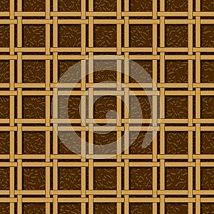 Wicker basket weaving pattern seamless texture