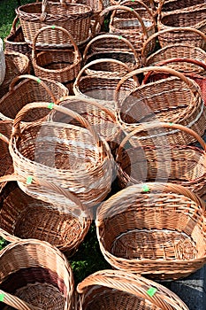 Wicker baskets hand made objects