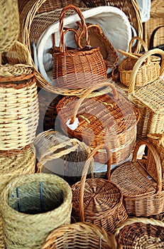 Wicker baskets, spanish craftsmanship for sale in Almagro