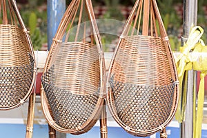 Wicker or basketwork for tree planting.