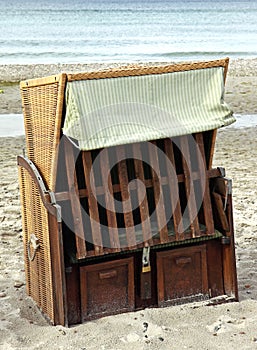 Wicker beach chair