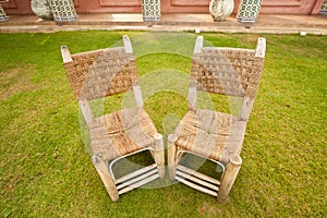 Wicker Chair in terrace