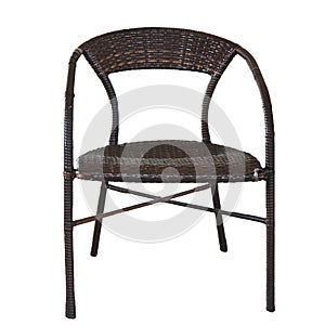 Wicker Chair on White Background