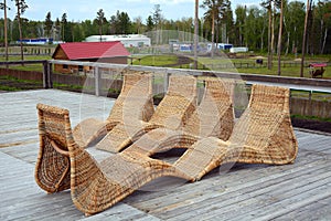 Wicker chairs in the sanatorium photo