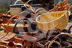 Wicker handmade carpets.