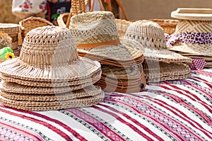 Wicker hats at the fair masters