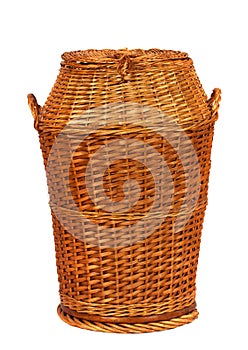 Wicker laundry basket