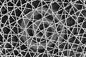 Wicker mesh texture background. Black and white