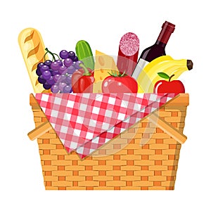 WIcker picnic basket