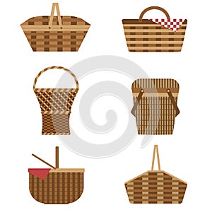 Wicker Picnic Baskets Set