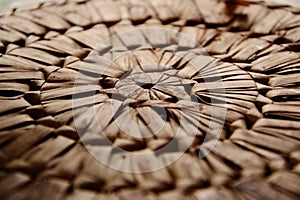 Wicker placemat detail