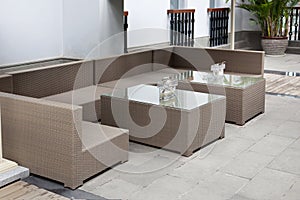 Wicker sofa set