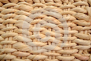 Wicker weave background, texture, straw interwoven close-up