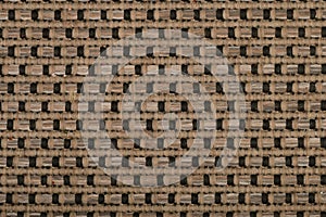 Wickerwork of rope of a seat