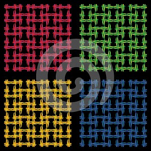 Wickerwork seamless pattern