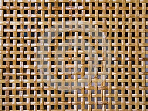 Wickerwork from stalks of rattan