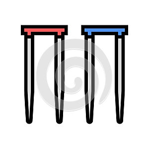 wicket croquet game color icon vector illustration
