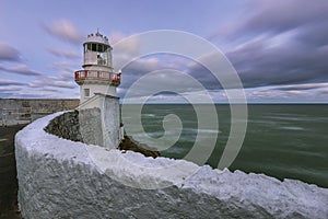 The Wicklow Lighthouse at Wicklow, Ireland