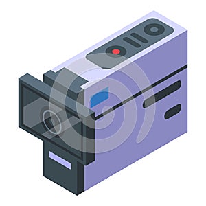 Wide action camera icon, isometric style photo