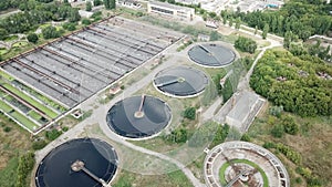 Wide aerial of water purification circle