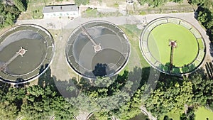 Wide aerial of water purification circle