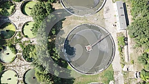 Wide aerial of water purification circle