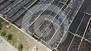 Wide aerial of water purification circle