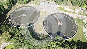 Wide aerial of water purification circle