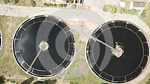 Wide aerial of water purification circle